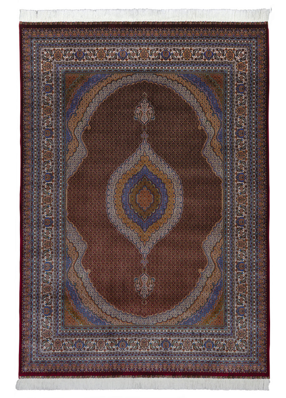 Иранский ковёр из шёлка и модала (QUM 601 /Red/390x290) 
