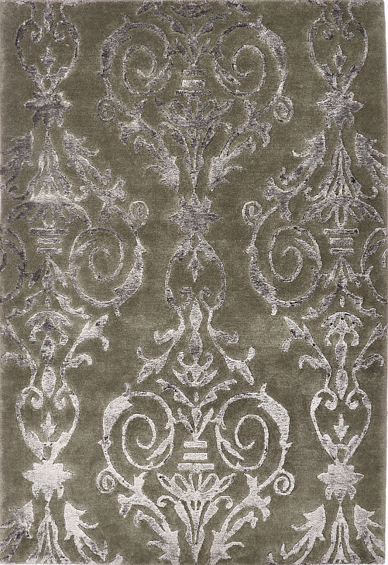Индийский ковёр из шерсти и арт-шёлка (MV-1980/154x103/Grey) 
